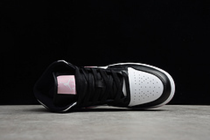 Jordan 1 Mid White Black Light Arctic Pink - 555112-103