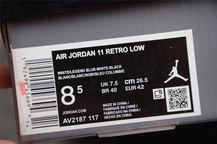 Jordan 11 Retro Low Legend Blue - AV2187-117
