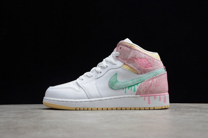 Jordan 1 Mid Paint Drip (GS) - DD1666-100
