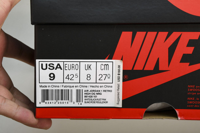 Jordan 1 Retro High Rust Pink 861428-101