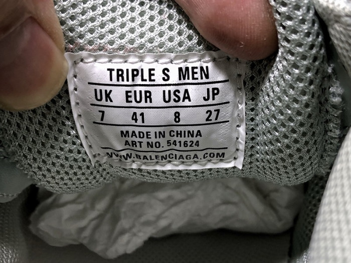 BLEN Triple S Clear Sole Grey 541624W09O11705