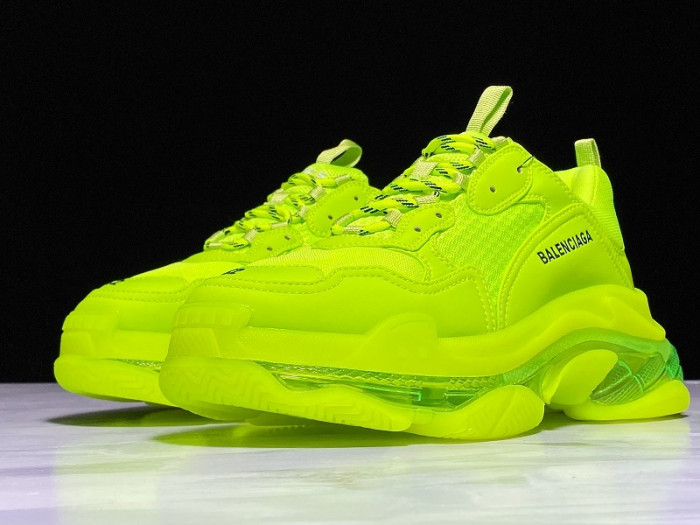 BLEN Triple S Neon fluo yellow Clear Sole 541624 W09OL 3809