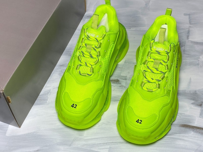 BLEN Triple S Neon fluo yellow Clear Sole 541624 W09OL 3809