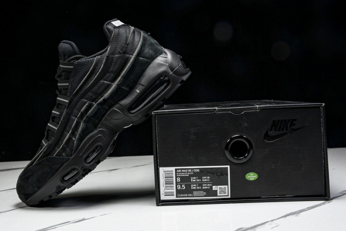 NK Air Max 95 Comme Des Garcons Black Grey CDG CU8406 001