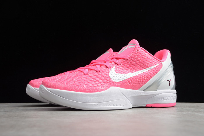 Nike Zoom Kobe 6 Think Pink Pinkfire Metallic Silver White CW2190-601