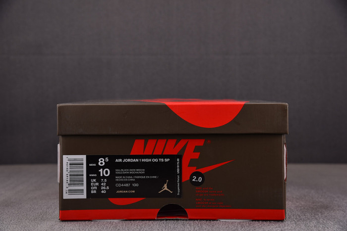 Air Jordan 1 Retro High OG SP Travis Scott Mocha 2.0 CD4487-100