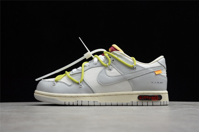 OH x Nike SB Dunk Low OW Platinum White Grey DM1602-106